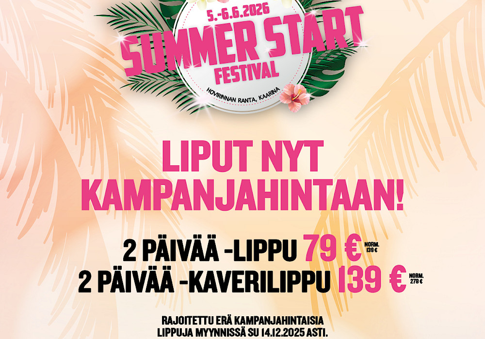 Kaikkien pääsylippuluokkien myynti on aloitettu - julkaisun kunniaksi liput nyt huippuedulliseen kampanjahintaan!